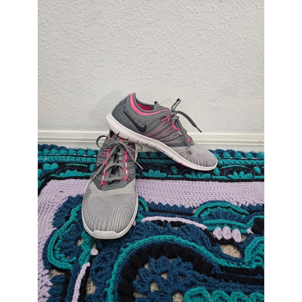 Nike Women's Flex Adapter Gray and‎ Pink Running Shoes Women's Size 8.5